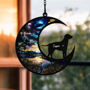 Personalized Loss Of Pet Sympathy Gift Pet Memorial Suncatcher Ornament - Christmas Ornaments Personalized Gift For Dog Lover - livanniespoon