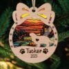 Personalized Orna Bow Cavalier King Charles Christmas Suncatcher Ornament - Christmas Ornaments Personalized Gift For Dog Lover - livanniespoon