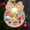 Personalized Orna Bow Great Dane Christmas Suncatcher Ornament - Christmas Ornaments Personalized Gift For Dog Lover - livanniespoon