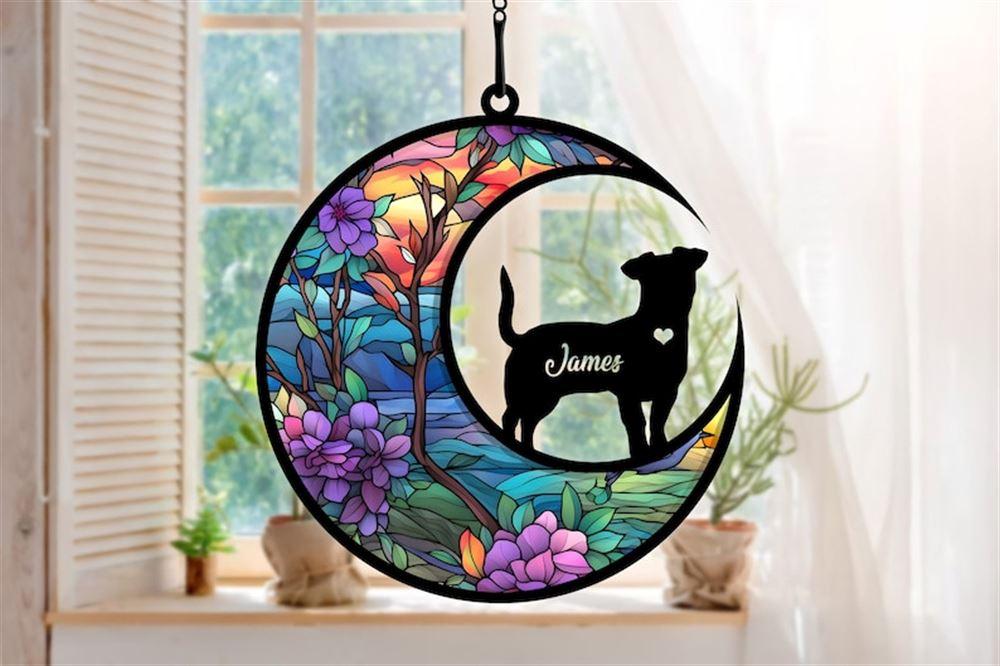 Personalized Pet Memorial Suncatcher Ornament - Christmas Ornaments Personalized Gift For Dog Lover - livanniespoon