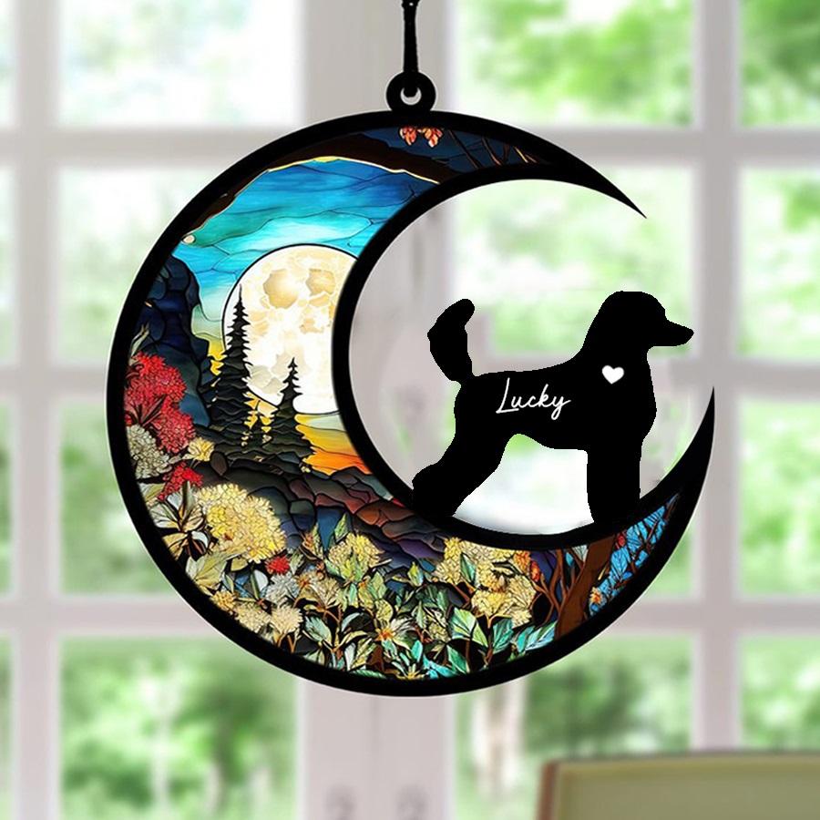 Personalized Poodle Loss Memorial Suncatcher Ornament - Christmas Ornaments Personalized Gift For Dog Lover - livanniespoon