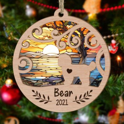 Personalized Shih Tzu Orna Christmas Suncatcher Ornament - Christmas Ornaments Personalized Gift For Dog Lover - livanniespoon