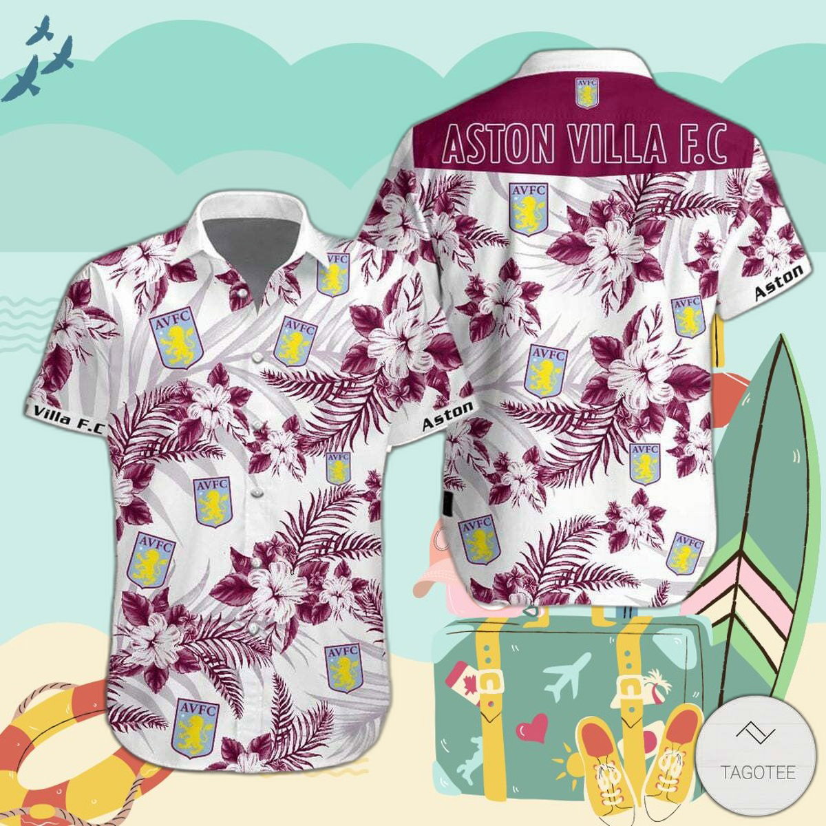 Aston Villa FC Hawaiian Shirt: Show Your Support in Style! - livanniespoon