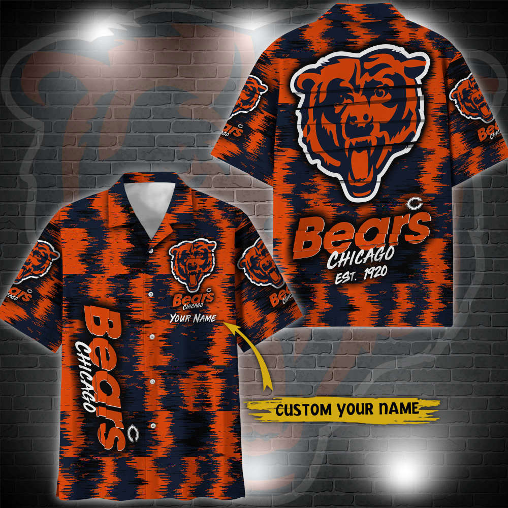 Chicago Bears Hawaii Shirt Custom Your Name, Sport 3D Shirt, Gift For Fan EHIVM-57494 - livanniespoon - Image 3