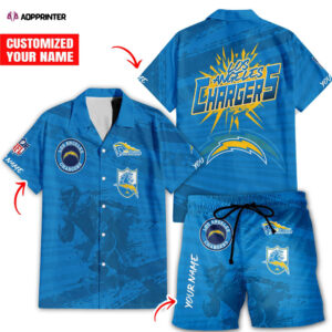 Los Angeles Chargers Hawaiian Shirt Gift Men Women Gift Men Women Full Set 2 - livanniespoon